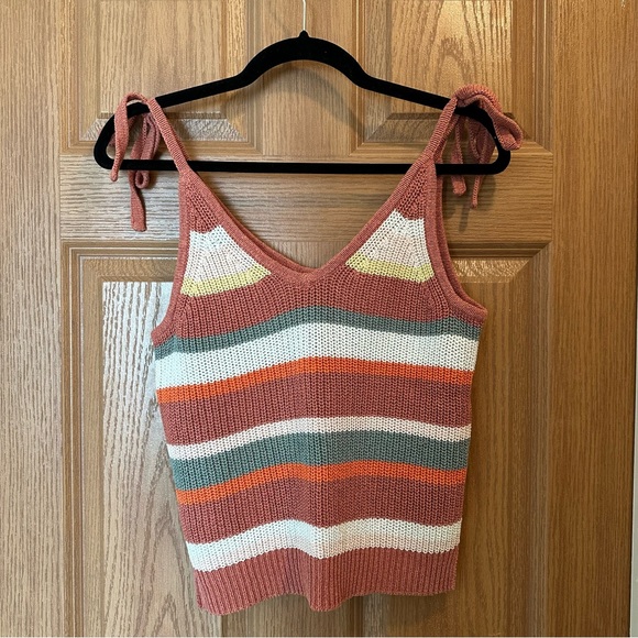 Madewell Striped Grandfield Tie-Strap Sweater Tank - Picture 6 of 7